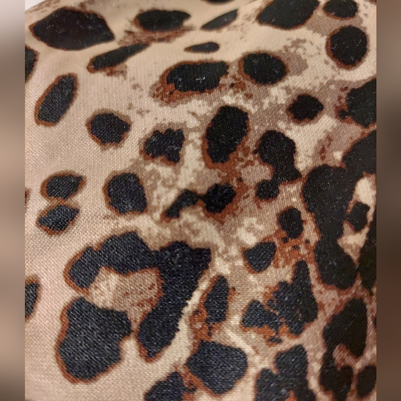 High-Waisted Leopard Print Shorts, Stretchy - Picture 5 of 6